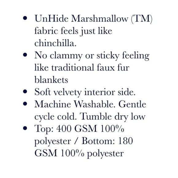 Unhide Lil’ Marsh Faux Fur Throw Blanket Silver Fox Rare Discontinued Color - Picture 9 of 11